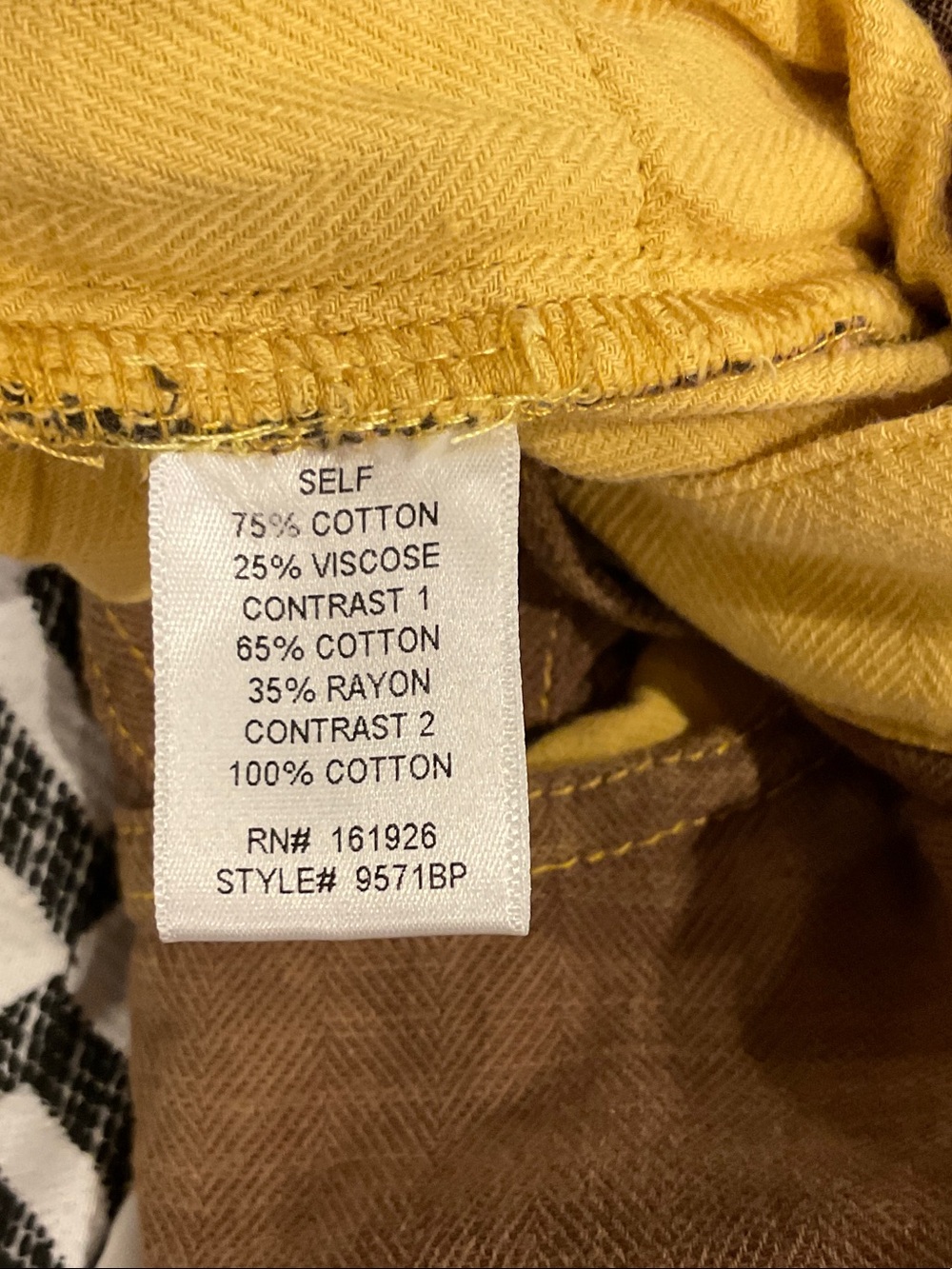 Patchwork Wide Leg Pants in Yellow and Brown - Price Firm! - Picture 5 of 5